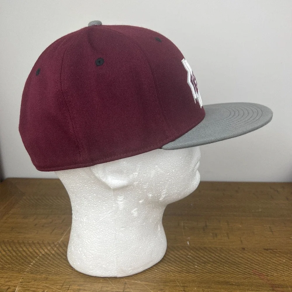 Mississippi‎ State Bulldogs Hat Red Gray One Size Adidas Flex Cap NCAA Football